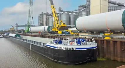 Windräder zu groß und schwer für Straßen: Flüsse und Kanäle werden zu neuen Transportwegen